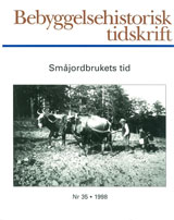 Bebyggelsehistorisk tidskrift nr 35 1998