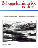 Bebyggelsehistorisk tidskrift nr 14 1987