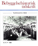 Bebyggelsehistorisk tidskrift nr 15 1988