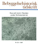 Bebyggelsehistorisk tidskrift nr 33 1997